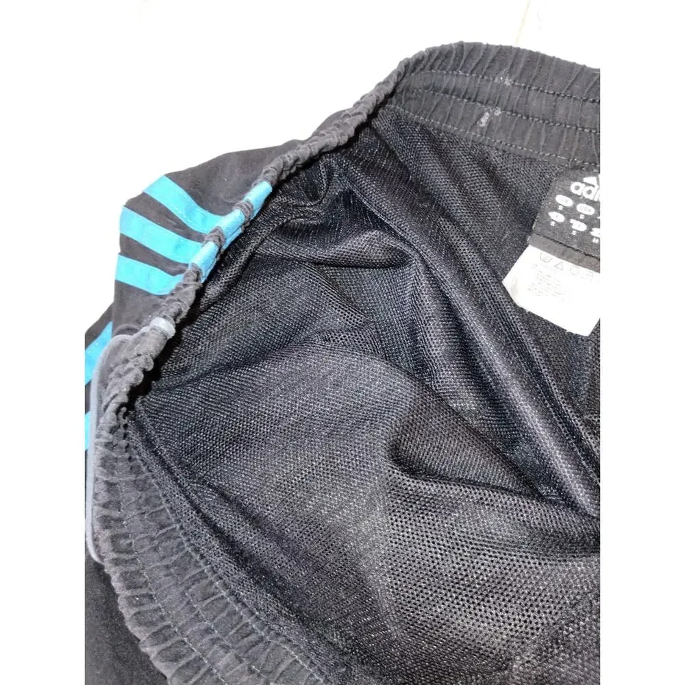 Adidas 3-Stripes Mesh Lined Athletic Shorts Mens S Black Activewear Athleisure